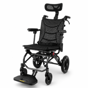 Folding Reclining Wheelchair Adult，90°-175° Adjustable Backrest Transport Wheelchair for Seniors,130kg Portable Mobility Aid