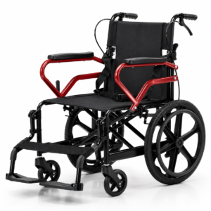 Lightweight Travel Wheelchair Foldable Compact Hand Push Wheelchair for Easy Storage in Car Trunk Airplane Suitable for Adult