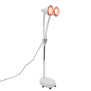275W Two-headed Infrared Heat Lamp, Adjustable Beauty Timer Light, 360° Rotatable Health Care Heating Lamps